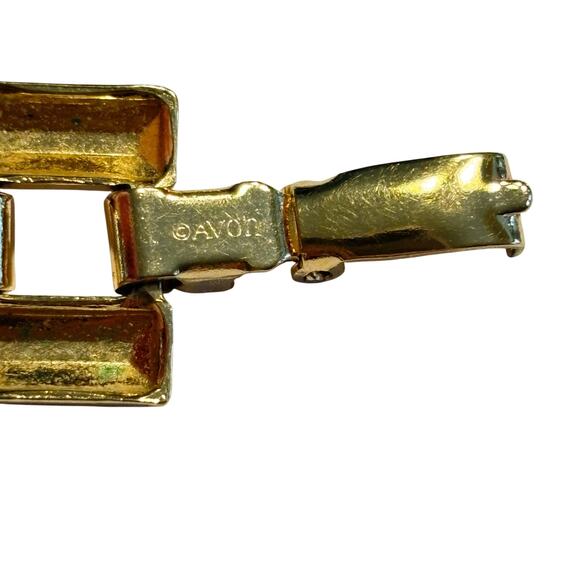 Avon chunky box chain collar necklace choker goldtone lightweight vintage Y2K - Picture 6 of 8